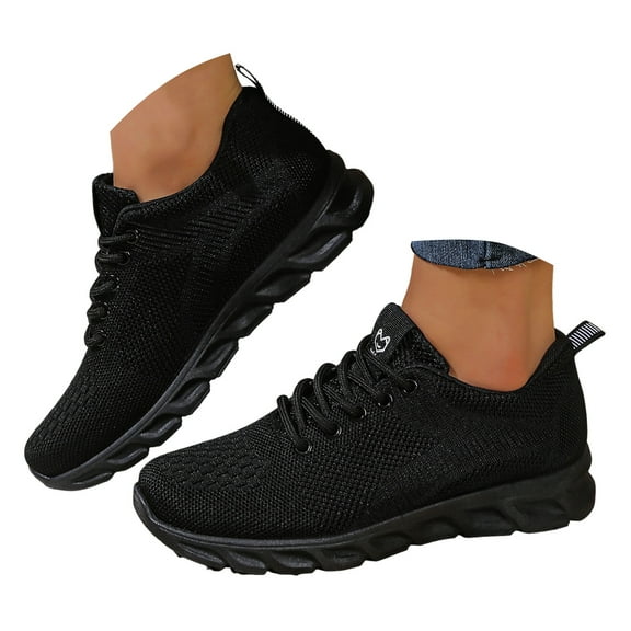 Mostsola Running Shoes for Women Lightweight Lace up Tennis Shoes Casual Mesh Athletic Shoes