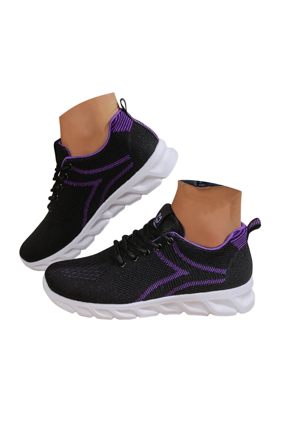 Running Shoes for Women Lightweight Lace up Tennis Shoes Casual Mesh Athletic Shoes