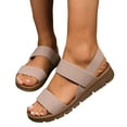 thumbnail image 1 of Mostsola Sandals for Women 2025 Comfort Walking Shoes Open Toe Beach Shoes Elastic Slingback Sandals, 1 of 8