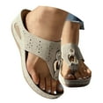 thumbnail image 1 of Mostsola Sandals for Women 2025 Orthopedic Wedge Flip Flops Dressy Summer Walking Shoes Slides, 1 of 9