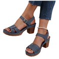 thumbnail image 1 of Mostsola Sandals for Women 2025 Slingback Heels Peep Toe Boho Heeled Sandals Casual Beach Shoes, 1 of 8