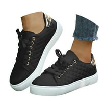 Mostsola Shoes for Women Lace up Tennis Shoes Non-Slip Comfortable Casual Walking Sneakers