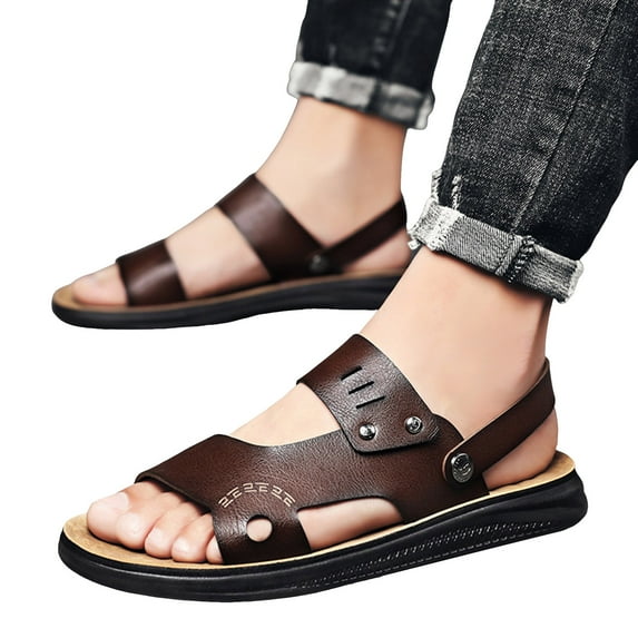 Mostsola Slides for Men Adjustable Slip on Shoes Comfortable Arch Support Sandals Beach Shoes