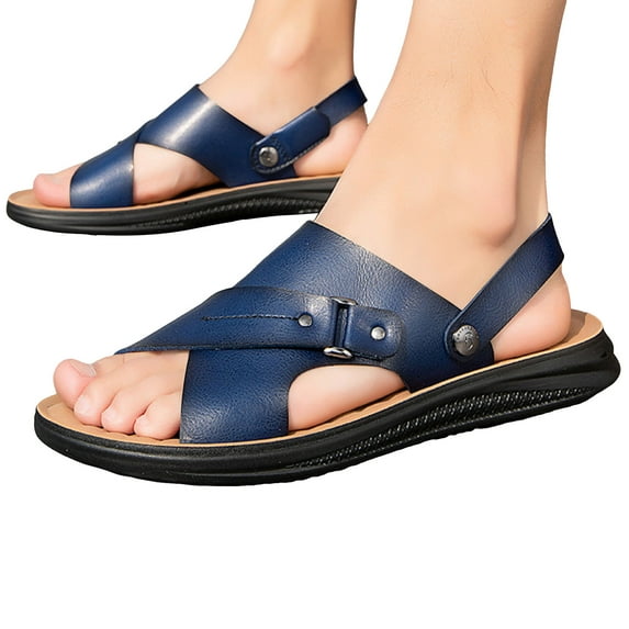 Mostsola Slides for Men Adjustable Slip on Shoes Comfortable Arch Support Sandals Beach Shoes