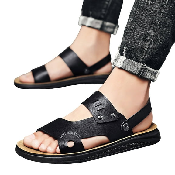 Mostsola Slides for Men Adjustable Slip on Shoes Comfortable Arch Support Sandals Beach Shoes