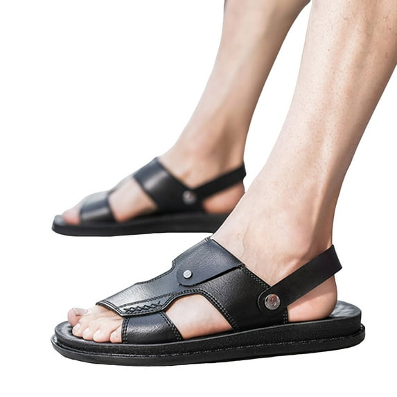 Mostsola Slides for Men Adjustable Slip on Shoes Comfortable Arch Support Sandals Beach Shoes