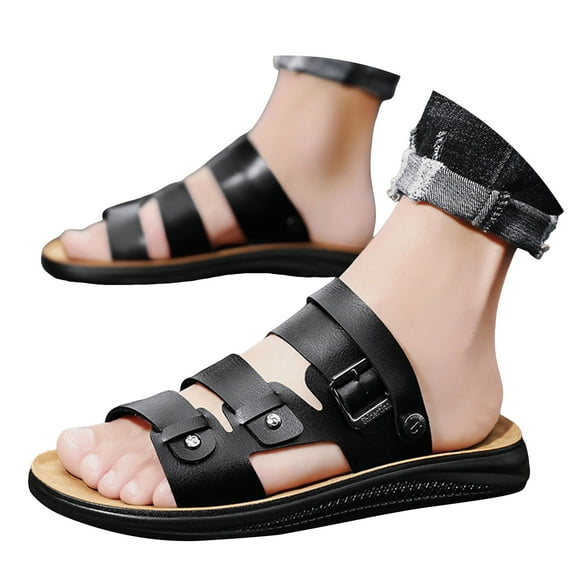 Mostsola Slides for Men Adjustable Slip on Shoes Comfortable Arch Support Sandals Beach Shoes