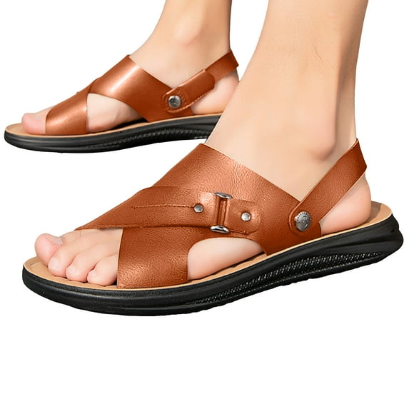 Mostsola Slides for Men Adjustable Slip on Shoes Comfortable Arch Support Sandals Beach Shoes