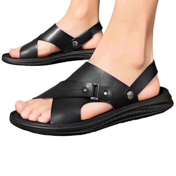 Mostsola Slides for Men Adjustable Slip on Shoes Comfortable Arch Support Sandals Beach Shoes