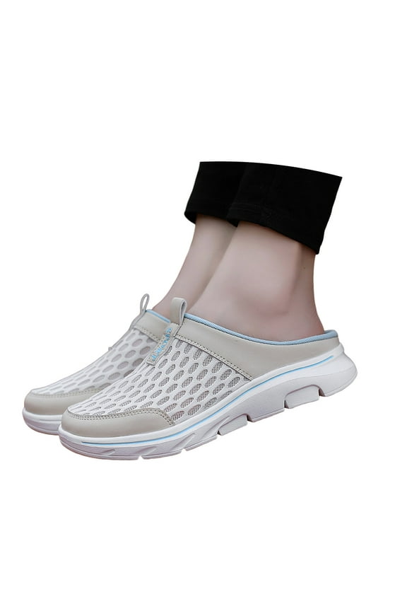 Slides for Women Comfortable Mesh Sandals Slip on Sneakers Arch Support Walking Shoes