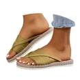 thumbnail image 1 of Mostsola Slides for Women Thong Sandals Lightweight Braided Beach Shoes Slip on Slippers Flats, 1 of 8
