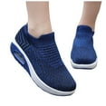 thumbnail image 1 of Mostsola Slip on Sneakers Women Lightweight Casual Running Shoes Platform Knit Mesh Sock Shoes, 1 of 9