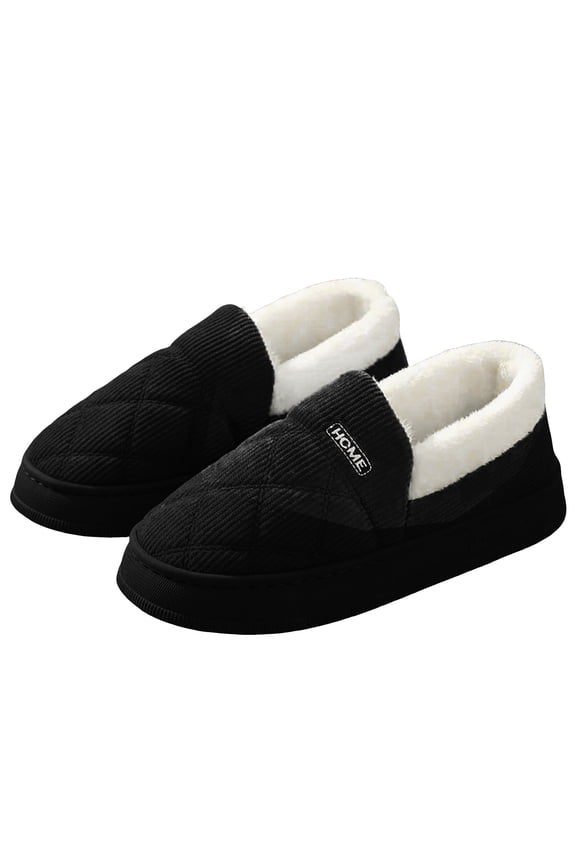 Slipper Boots for Women Furry Lined Platform Mini Boots Winter Cozy Warm House Shoes