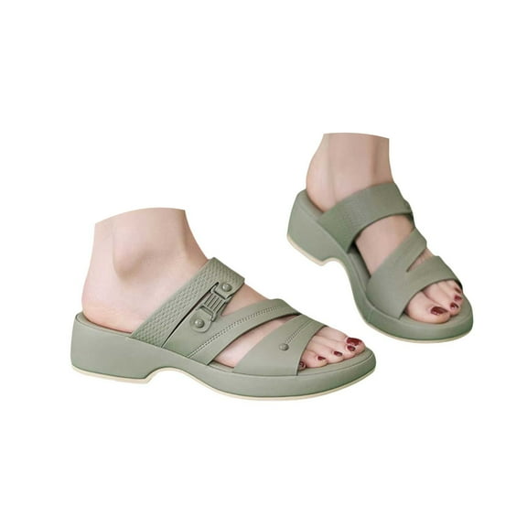 Mostsola Slippers for Women Casual Heeled Sandals Comfortable Arch Support Summer Dress Shoes