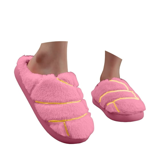 Mostsola Slippers for Women Casual Slip on Shoes Fuzzy House Slippers Warm Plush Bedroom Shoes