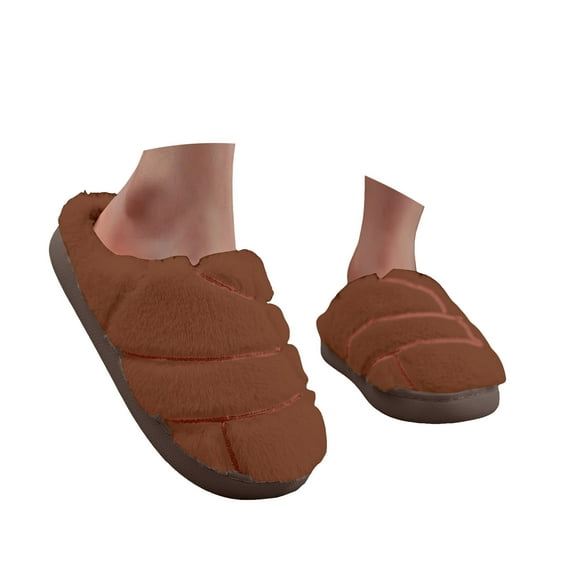 Mostsola Slippers for Women Casual Slip on Shoes Fuzzy House Slippers Warm Plush Bedroom Shoes