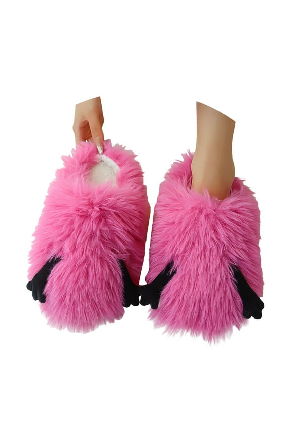 Slippers for Women Furry Lined Funny Platform Slip on Shoes Cute Fashion Slides Shoes