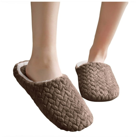Mostsola Slippers for Women Lightweight Cozy Warm Slip on Shoes Suede Winter Scuff Slippers