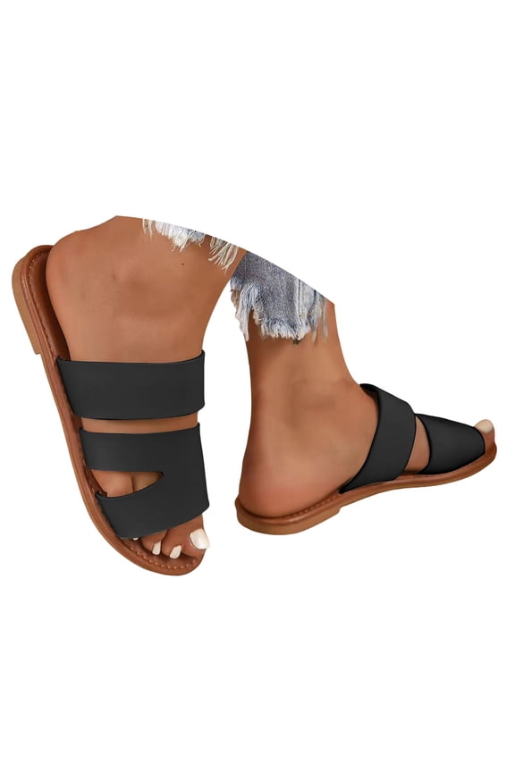 Slippers for Women Lightweight Soft Slide Sandals Casual Flats Summer Beach Shoes