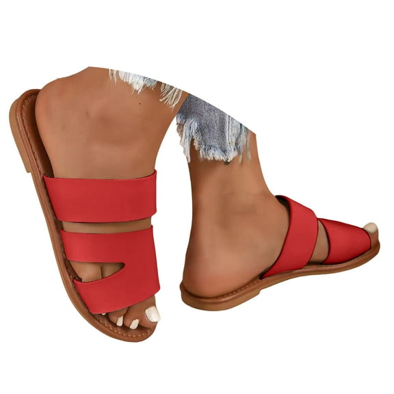 Mostsola Slippers for Women Lightweight Soft Slide Sandals Casual Flats Summer Beach Shoes