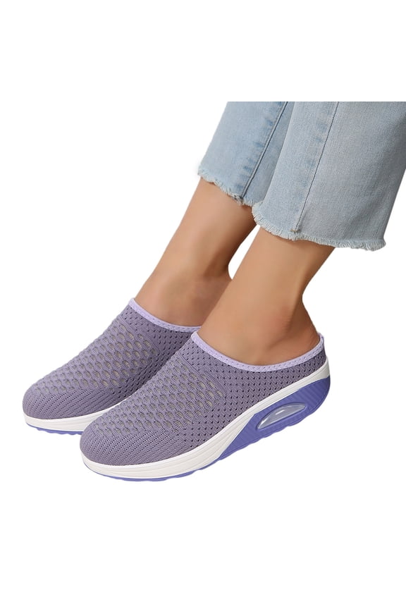 Slippers for Women Sandals Women's Mesh Mules Clogs Closed Toe Comfort Walking Shoes
