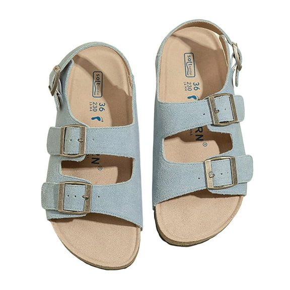 Mostsola Slippers for Women Slingback Sandals Cork Footbed Open Toe Beach Shoes Adjustable Slides