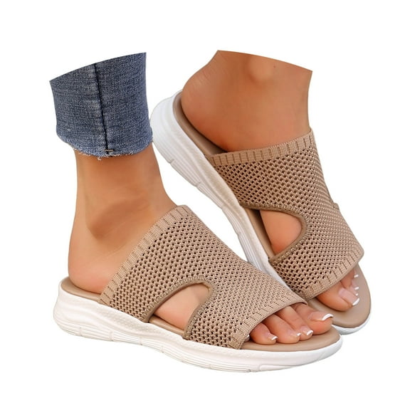 Mostsola Slippers for Women Soft Sole Walking Shoes Mesh Slide Sandals Open Toe Casual Beach Shoes