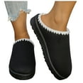 thumbnail image 1 of Mostsola Slippers for Women Suede Cozy Fluffy Slip on Shoes Winter Warm Plush Fuzzy House Slippers, 1 of 9