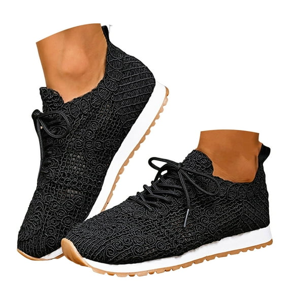 Mostsola Sneakers for Women Dressy Braided Breathable Walking Shoes Lace up Non-Slip Flats