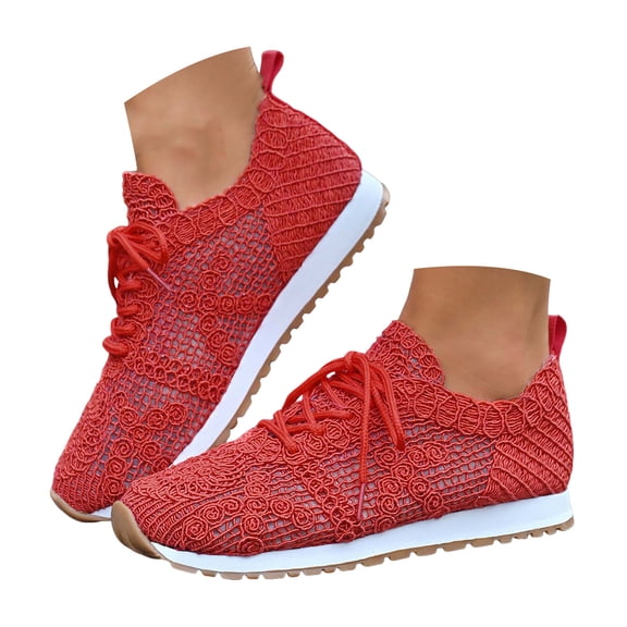 Mostsola Sneakers for Women Dressy Braided Breathable Walking Shoes Lace up Non-Slip Flats