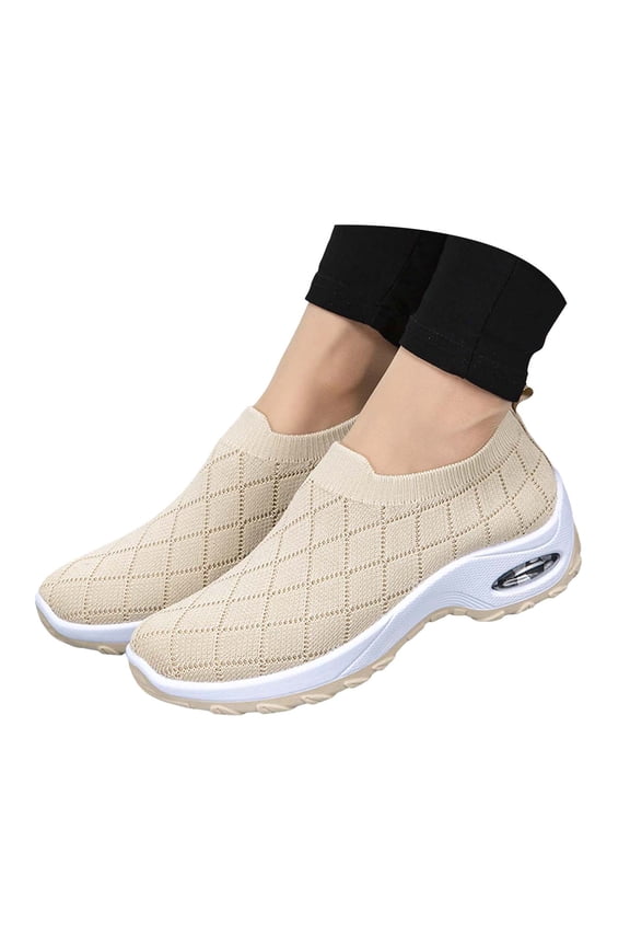 Sneakers for Women Knitted Slip on Sock Shoes Casual Loafers Arch Support Walking Shoes