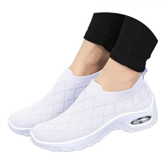 Mostsola Sneakers for Women Knitted Slip on Sock Shoes Casual Loafers Arch Support Walking Shoes