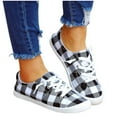 thumbnail image 1 of Mostsola Sneakers for Women Low Top Walking Shoes Slip on Flats Loafers Lace up Canvas Shoes, 1 of 7