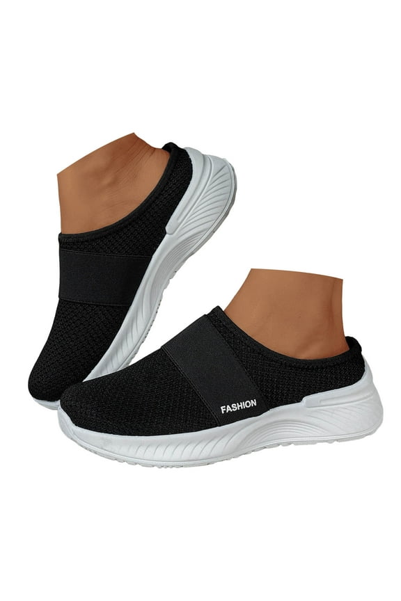 Sneakers for Women Mules Walking Shoes Slip on Slides Comfortable Closed Toe Sandals