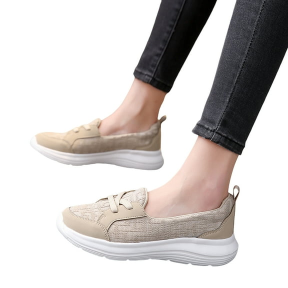Mostsola Sneakers for Women Slip on Walking Shoes Loafers Comfort Cushioned Non-Slip Nurse Shoes