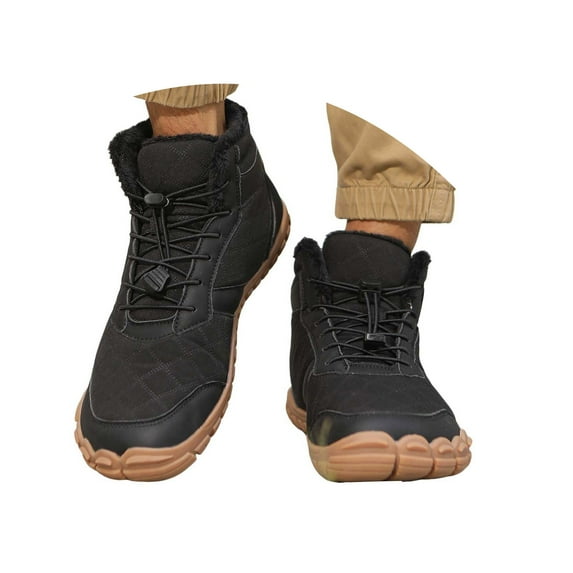 Mostsola Snow Boots for Women Men Lace up Barefoot Winter Boots High Top Plush Cozy Booties