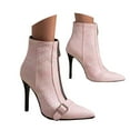 thumbnail image 1 of Mostsola Stiletto Heels Boots for Women Fashion Zip up Pointy Toe Ankle Boots Party Dress Booties, 1 of 9