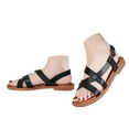 thumbnail image 1 of Mostsola Strappy Flat Sandals for Women Dressy Summer Cute Flats pen Toe Trendy Casual Beach Shoes, 1 of 9