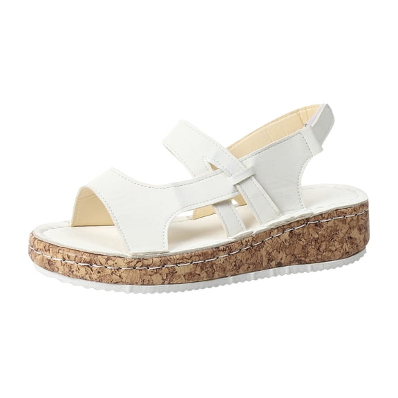 Mostsola Strappy Wedge Sandals for Women Platform Open Toe Sandals Adjustable Slingback Dress Shoes