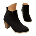 thumbnail image 1 of Mostsola Suede Ankle Boots for Women High Heel Pointy Toe Side Zipper Fall Short Booties, 1 of 8