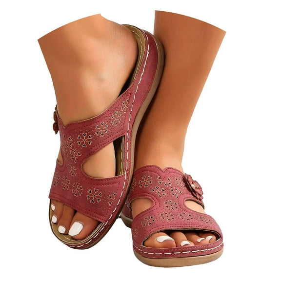 Mostsola Summer Sandals for Women 2025 Bohemian Comfortable Wedge Orthopedic Slides Walking Shoes