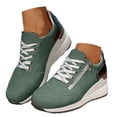 thumbnail image 1 of Mostsola Tennis Shoes Women Wedges Lace up Fashion Sneakers Breathable Zipper Walking Shoes, 1 of 8