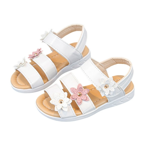 Mostsola Toddler Sandals Flower Girl Dress Shoes Open Toe Little Kids Flats Shoes Summer Sandals