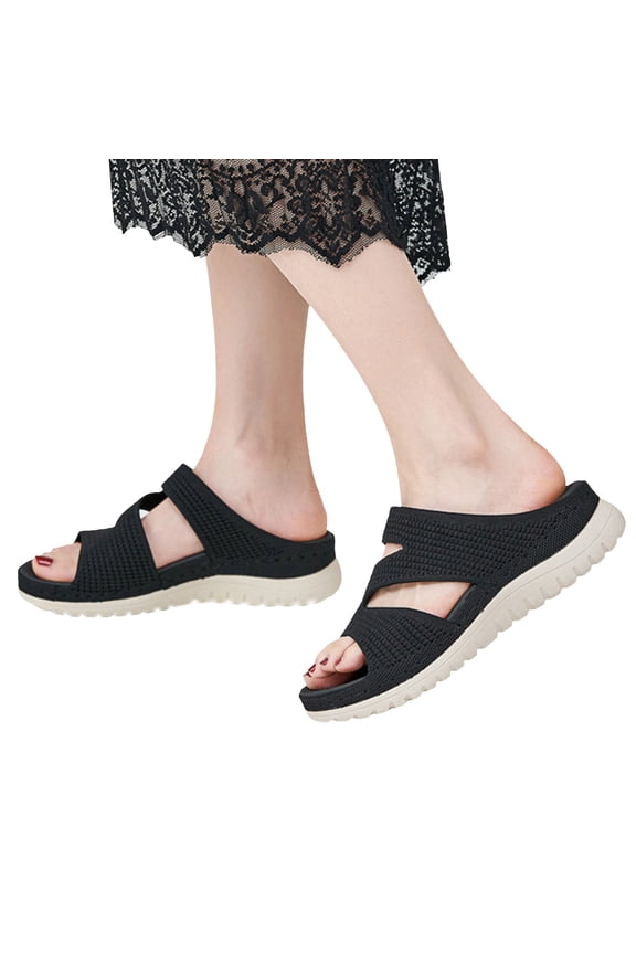 Walking Sandals for Women Comfort Soft Sole Slip on Lightweight Summer Beach Shoes