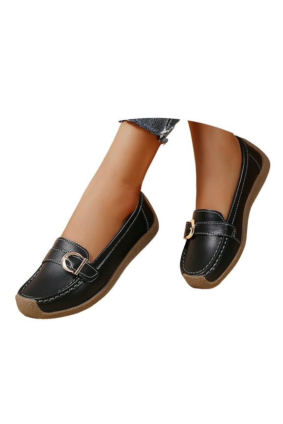 Walking Shoes Women Comfort Anti-Slip Penny Loafers Soft Sole Business Casual Shoes