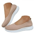 thumbnail image 1 of Mostsola Walking Shoes Women Knit Mesh Slip on Loafers Comfortable Lightweight Flats Nursing Shoes, 1 of 9