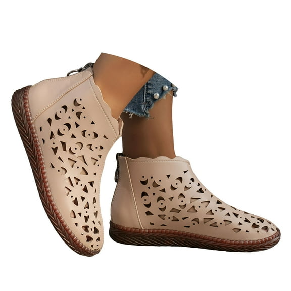 Mostsola Walking Shoes Women Summer Dressy Hollow out Sandals High Top Barefoot Flat Shoes