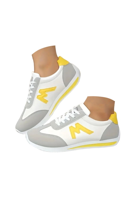 Walking Shoes Women Trendy Lace up Runnin Shoes Comfortable Athletic Shoes Fashion Sneakers