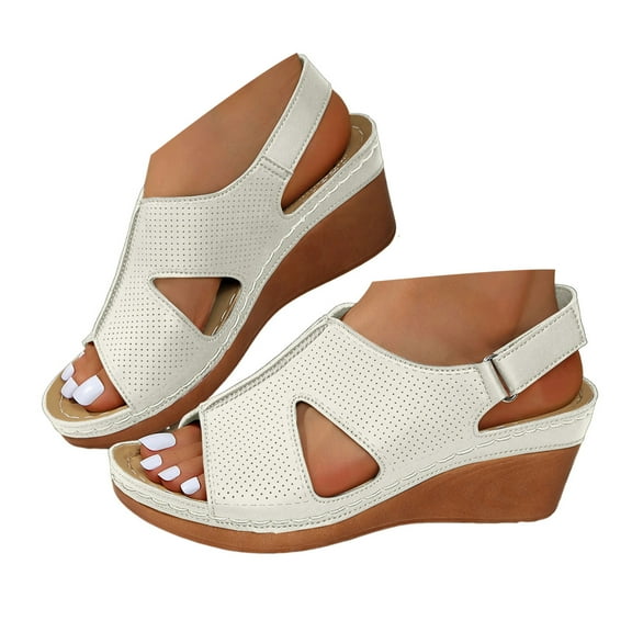 Mostsola Wedge Sandals for Women 2025 Peep Toe Pumps Shoes Adjustable Slingback Heels Slippers