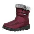 thumbnail image 1 of Mostsola Winter Snow Boots for Women Anti-Slip Platform Booties Hook Loop Warm Mid Calf Boots, 1 of 6